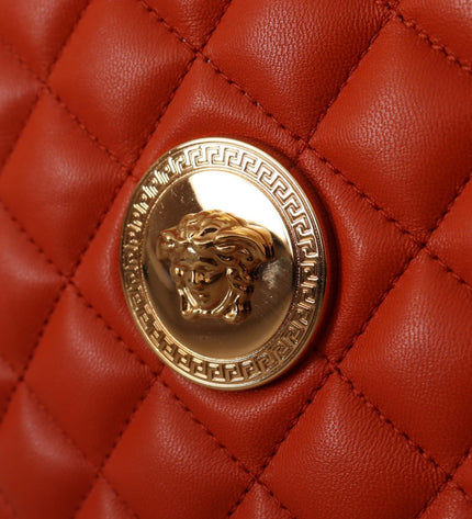 Versace Elegant Round Nappa Leather Crossbody Bag