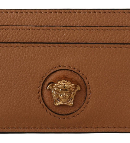 Versace Elegant Medusa Calf Leather Card Holder