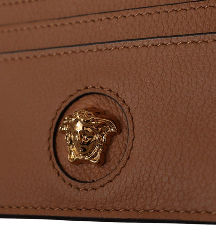 Versace Elegant Medusa Calf Leather Card Holder