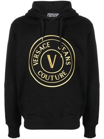 Versace Jeans Chic Siyah Kapüşonlu Sweatshirt