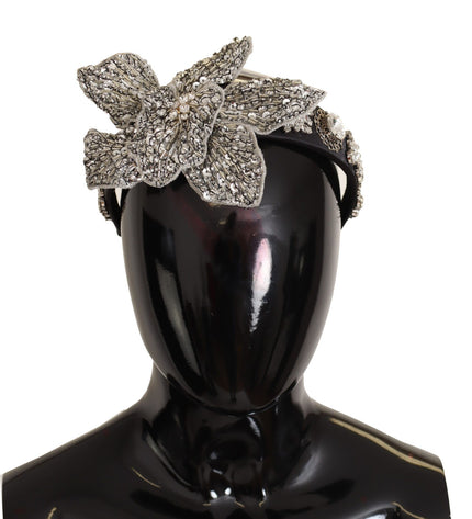 Dolce &amp; Gabbana elegante fascia con diadema di cristallo - nero chic