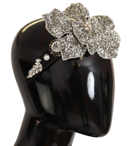 Dolce & Gabbana Elegant Crystal Diadem Headband - Chic Black