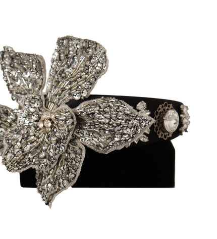 Dolce & Gabbana Elegant Crystal Diadem Headband - Chic Black