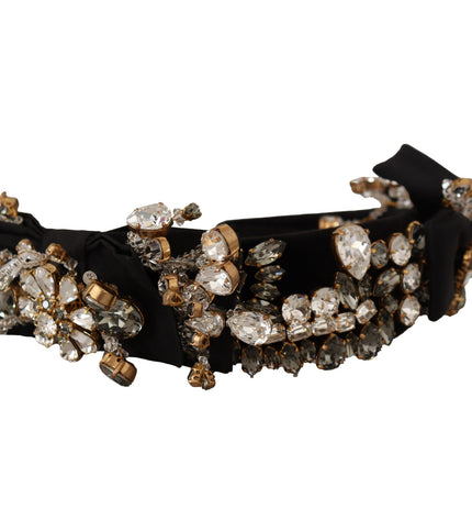 Dolce & Gabbana Embroidered Silk Crystal Tiara