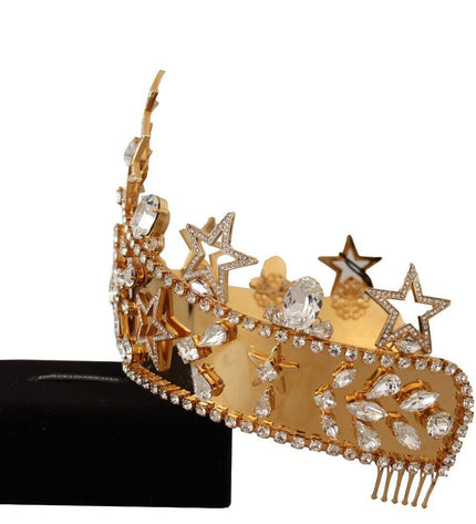 Dolce &amp; Gabbana Elegante tiara con diadema di cristallo: un tocco regale