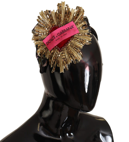 Dolce & Gabbana Regal Gold Silk Diadem Headband