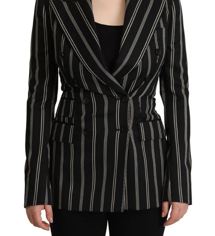 Dolce & Gabbana Elegant Striped Wool Stretch Jacket