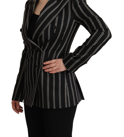 Dolce & Gabbana Elegant Striped Wool Stretch Jacket