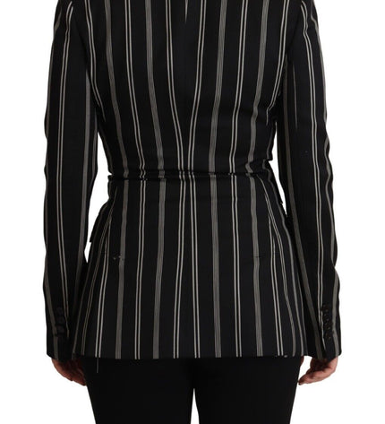 Dolce & Gabbana Elegant Striped Wool Stretch Jacket