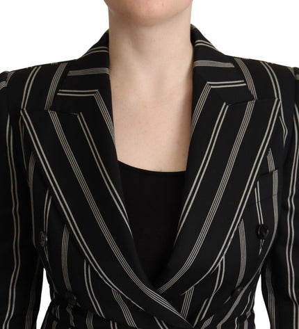 Dolce & Gabbana Elegant Striped Wool Stretch Jacket