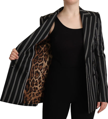 Dolce & Gabbana Elegant Striped Wool Stretch Jacket