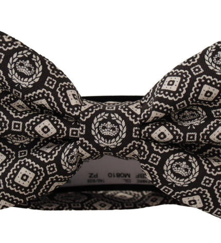 Dolce &amp; Gabbana Elegante Papillon In Seta Nera