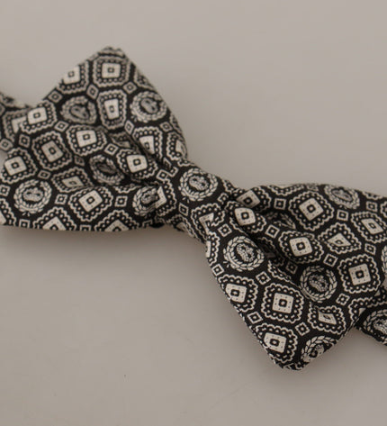 Dolce & Gabbana Elegant Black Silk Bow Tie