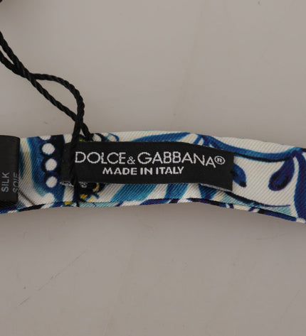 Papillon in seta stampa maioliche di Dolce &amp; Gabbana