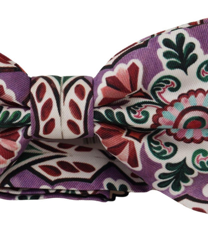 Dolce & Gabbana Multicolor Silk Bow Tie Elegant Accessory