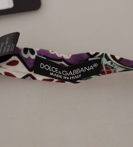 Dolce & Gabbana Multicolor Silk Bow Tie Elegant Accessory