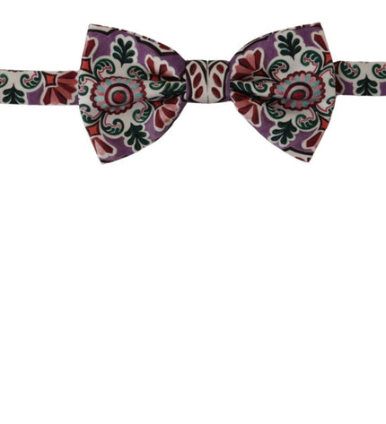 Dolce & Gabbana Multicolor Silk Bow Tie Elegant Accessory