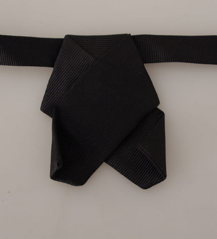 Dolce & Gabbana Elegant Black Silk Bow Tie