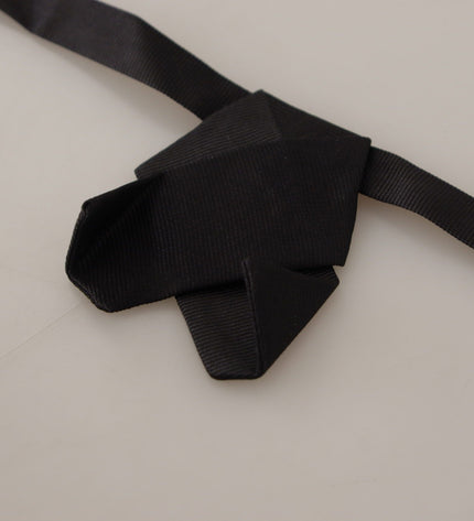 Dolce & Gabbana Elegant Black Silk Bow Tie