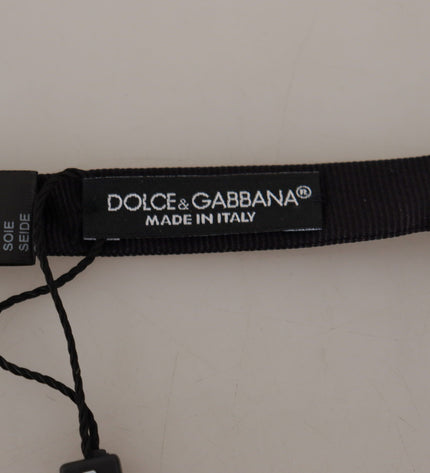 Dolce &amp; Gabbana Elegante Papillon In Seta Nera