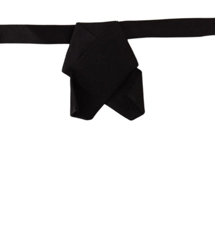 Dolce & Gabbana Elegant Black Silk Bow Tie