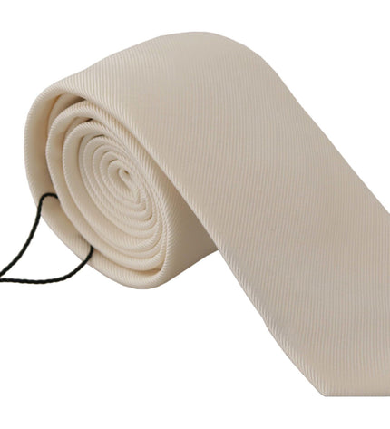 Dolce & Gabbana Elegant White Silk Men's Tie