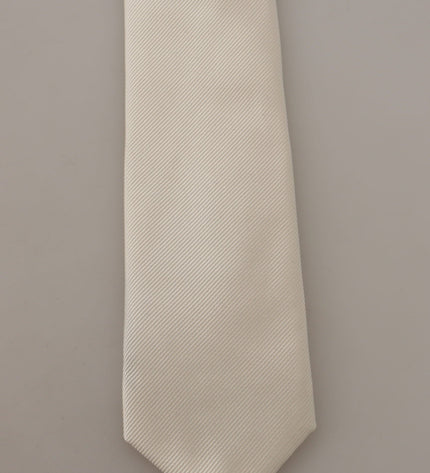 Dolce & Gabbana Elegant White Silk Men's Tie