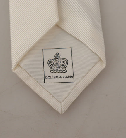 Dolce & Gabbana Elegant White Silk Men's Tie