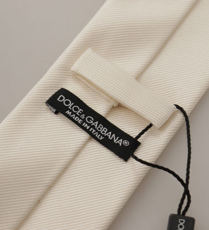 Dolce & Gabbana Elegant White Silk Men's Tie