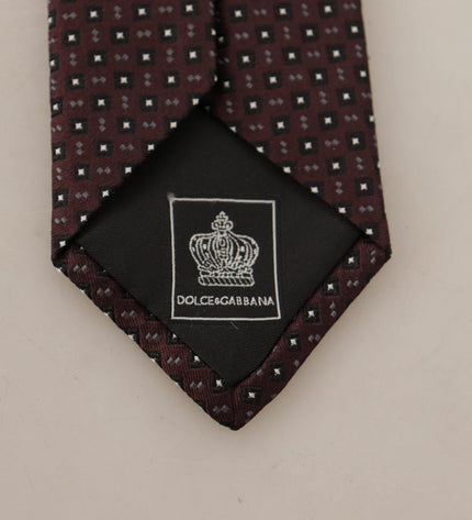 Dolce & Gabbana Elegant Geometric Silk Bow Tie