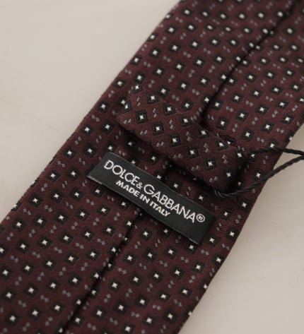 Dolce & Gabbana Elegant Geometric Silk Bow Tie