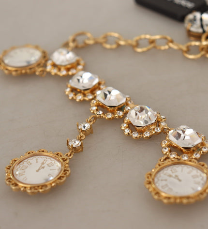 Dolce & Gabbana Elegant Timekeeper Statement Necklace