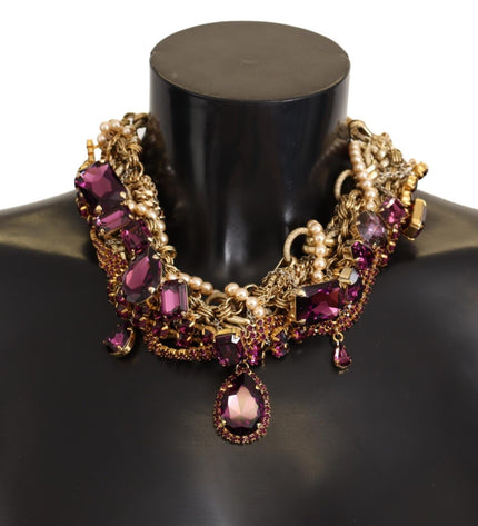 Dolce & Gabbana Sicilian Sparkle Gold-Tone Statement Necklace