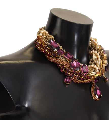 Dolce & Gabbana Sicilian Sparkle Gold-Tone Statement Necklace