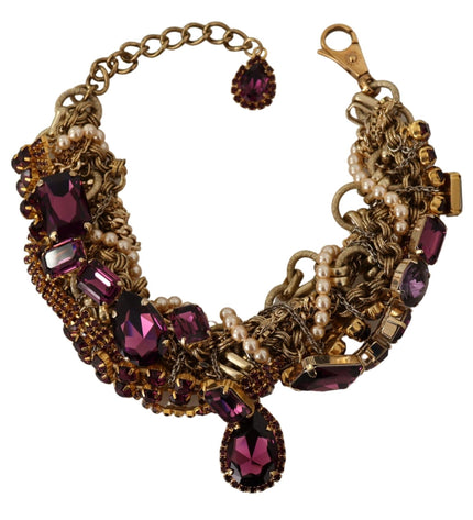 Dolce & Gabbana Sicilian Sparkle Gold-Tone Statement Necklace