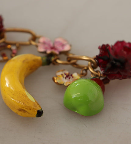 Dolce & Gabbana Chic Gold Statement Sicily Fruit Necklace