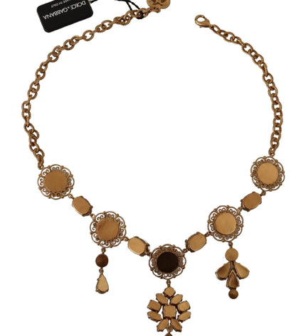 Dolce & Gabbana Elegant Floral Statement Necklace