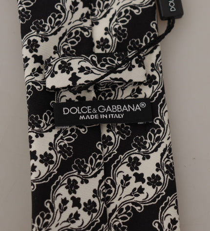 Dolce &amp; Gabbana Elegante Papillon In Seta Con Stampa Floreale