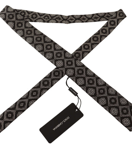 Dolce & Gabbana Elegant Silk Geometric Bow Tie