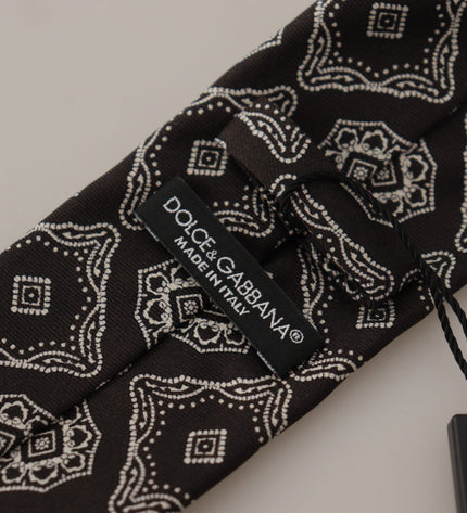 Dolce & Gabbana Elegant Silk Geometric Bow Tie