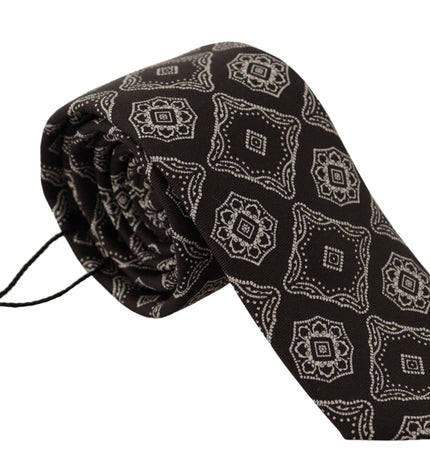 Dolce & Gabbana Elegant Silk Geometric Bow Tie