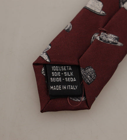 Dolce & Gabbana Maroon Elegance Silk Tie