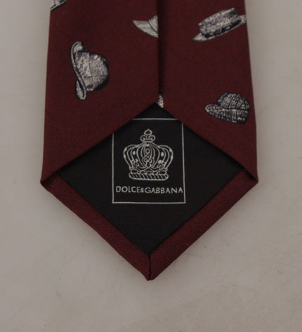 Dolce & Gabbana Maroon Elegance Silk Tie