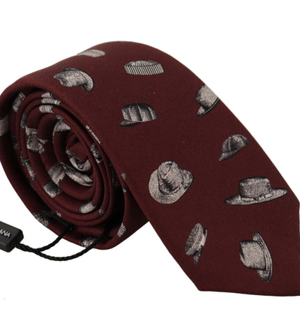 Dolce & Gabbana Maroon Elegance Silk Tie