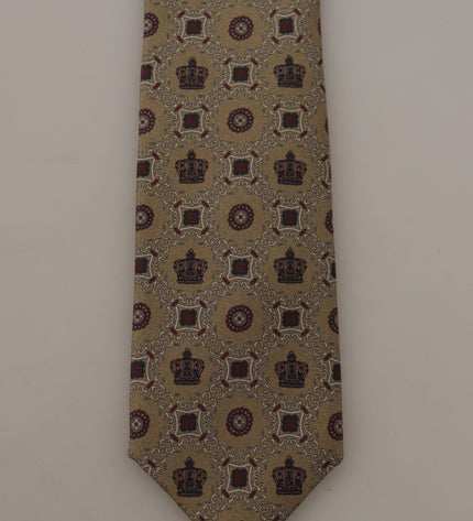 Dolce & Gabbana Elegant Silk Beige Necktie