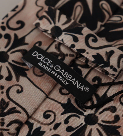 Dolce & Gabbana Stunning Silk Gentleman's Tie in Rich Brown