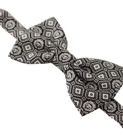 Dolce & Gabbana Elegant Silk Black Bow Tie