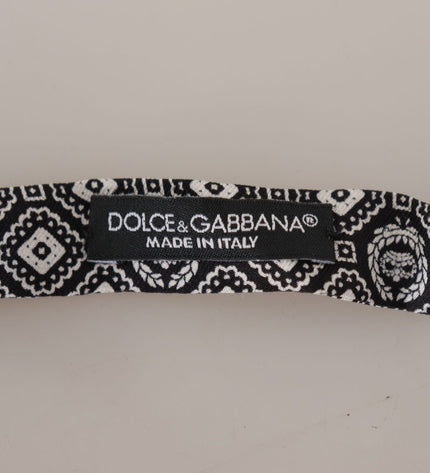 Dolce & Gabbana Elegant Silk Black Bow Tie