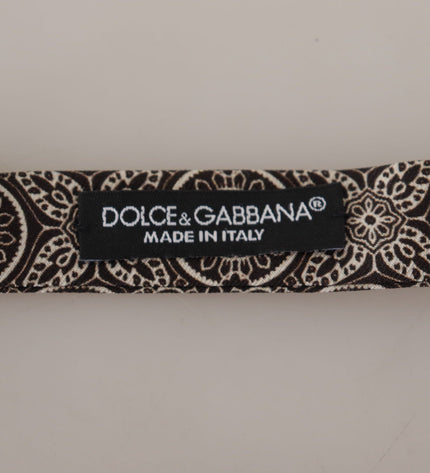 Dolce &amp; Gabbana Zarif İpek Siyah &amp; Beyaz Papyon