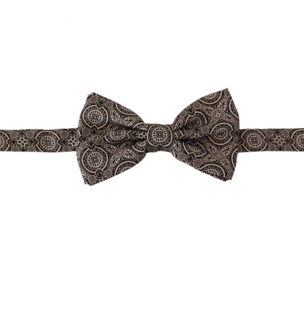 Dolce & Gabbana Elegant Silk Black & White Bow Tie